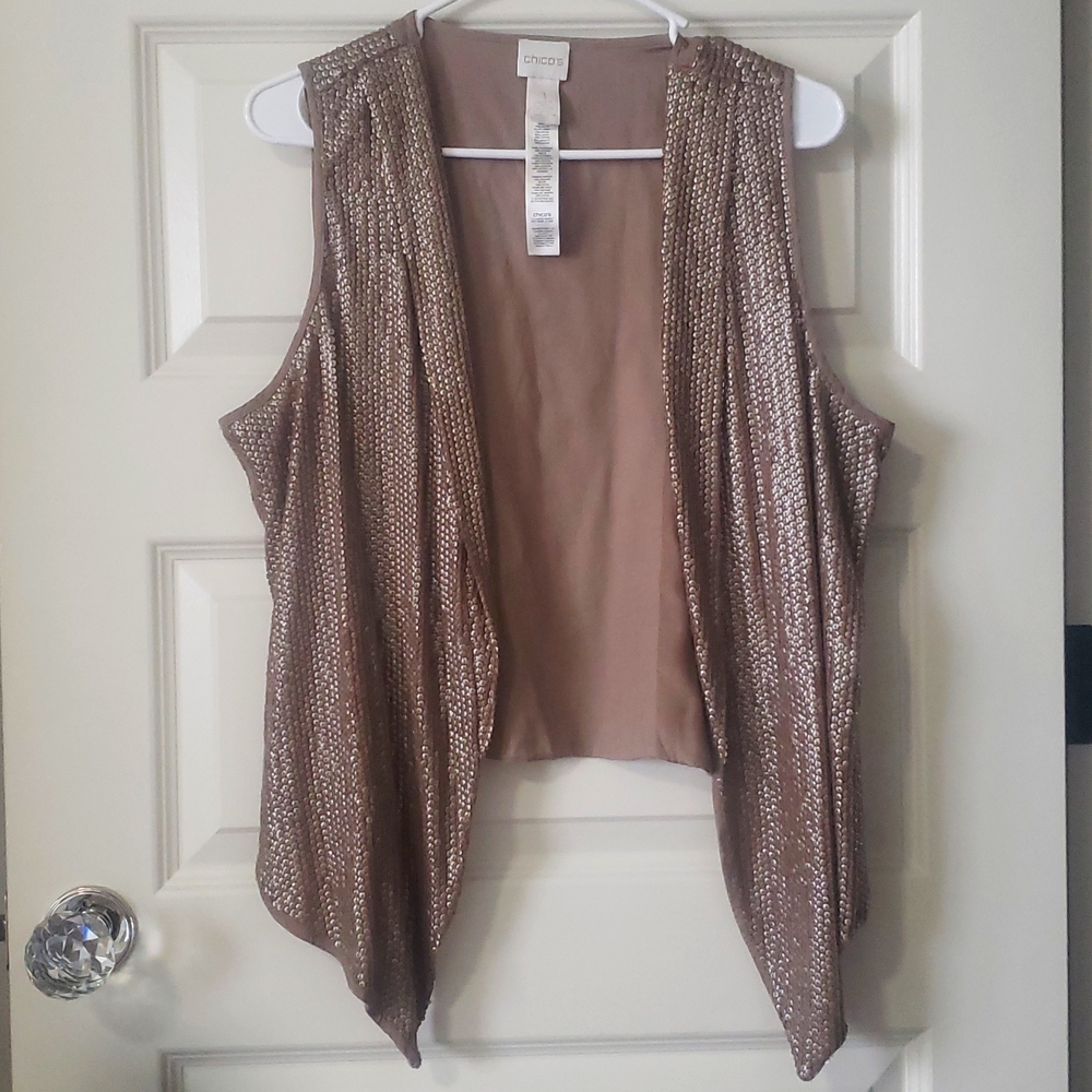 Chicos Sequin Vest